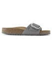 Birkenstock Madrid Big Buckle Nubuck Leather Dove Gray 1022176