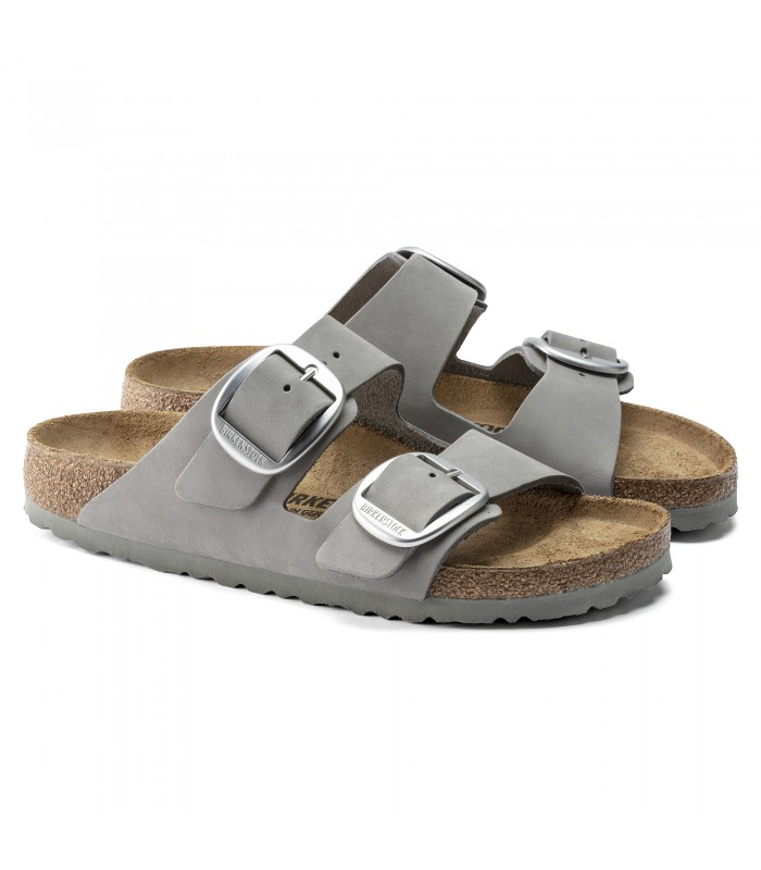 Birkenstock  Arizona Big Buckle Nubuck Leather Dove Gray 1022154