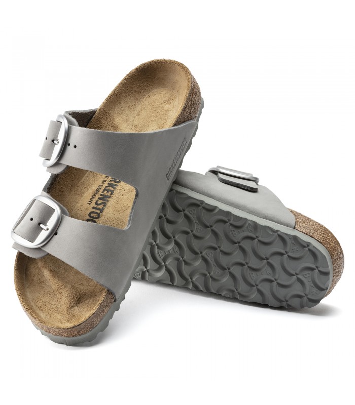 Birkenstock  Arizona Big Buckle Nubuck Leather Dove Gray 1022154