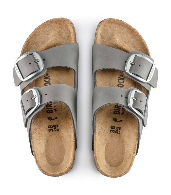 Birkenstock  Arizona Big Buckle Nubuck Leather Dove Gray 1022154