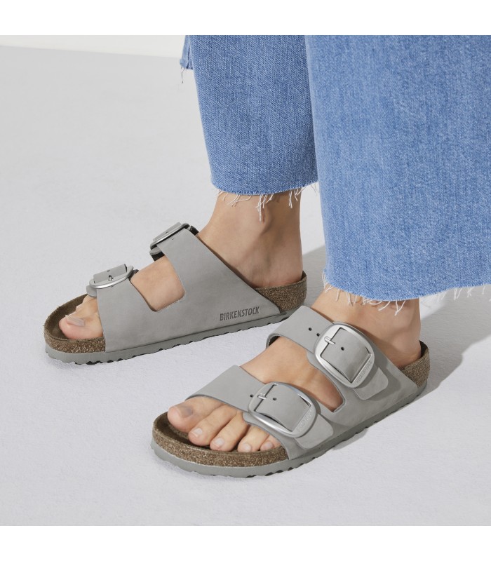 Birkenstock  Arizona Big Buckle Nubuck Leather Dove Gray 1022154