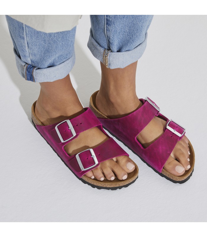 Birkenstock  Arizona Waxy Leather Festival Fuchsia 1024133