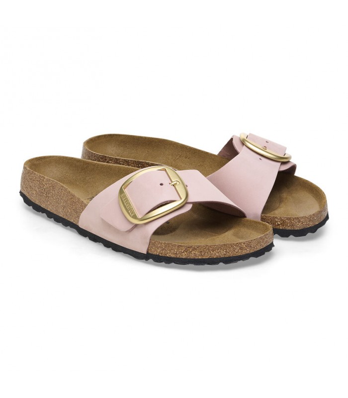 Birkenstock Madrid Big Buckle Nubuck Leather Soft Pink 1027056