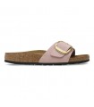 Birkenstock Madrid Big Buckle Nubuck Leather Soft Pink 1027056