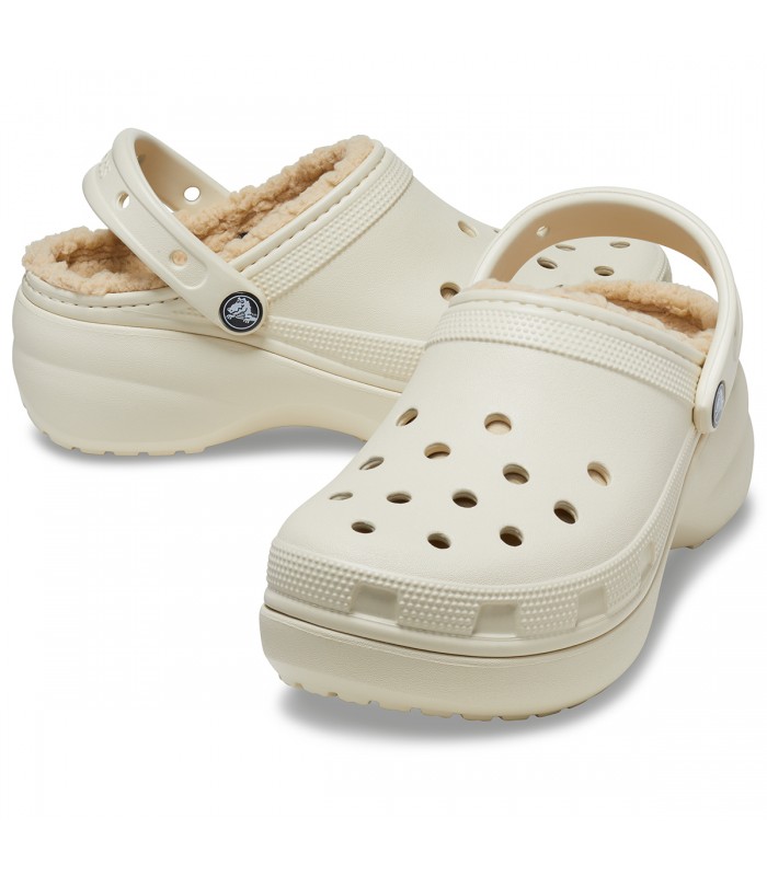 Crocs Classic Platform Lined Clog Bone 207938