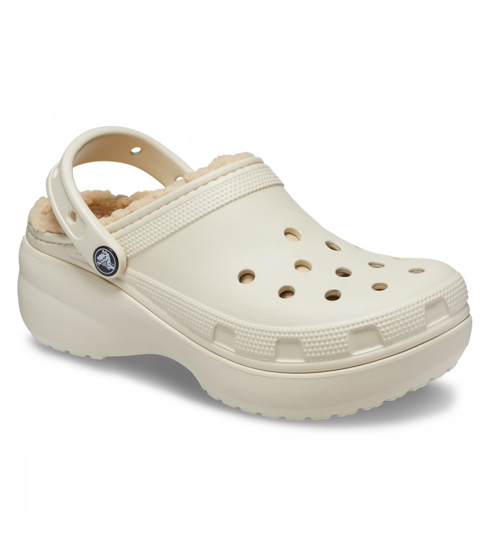 Crocs Classic Platform Lined Clog Bone 207938